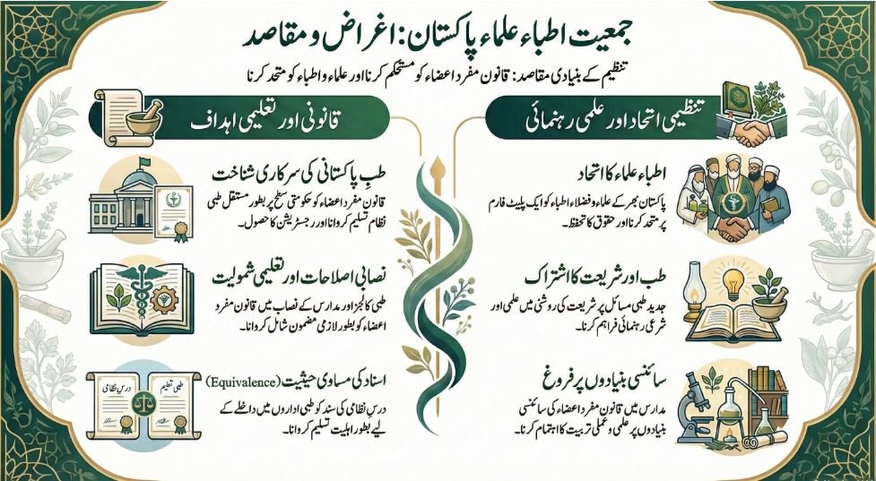 جمعیت اطباء علماء اغراض و مقاصد