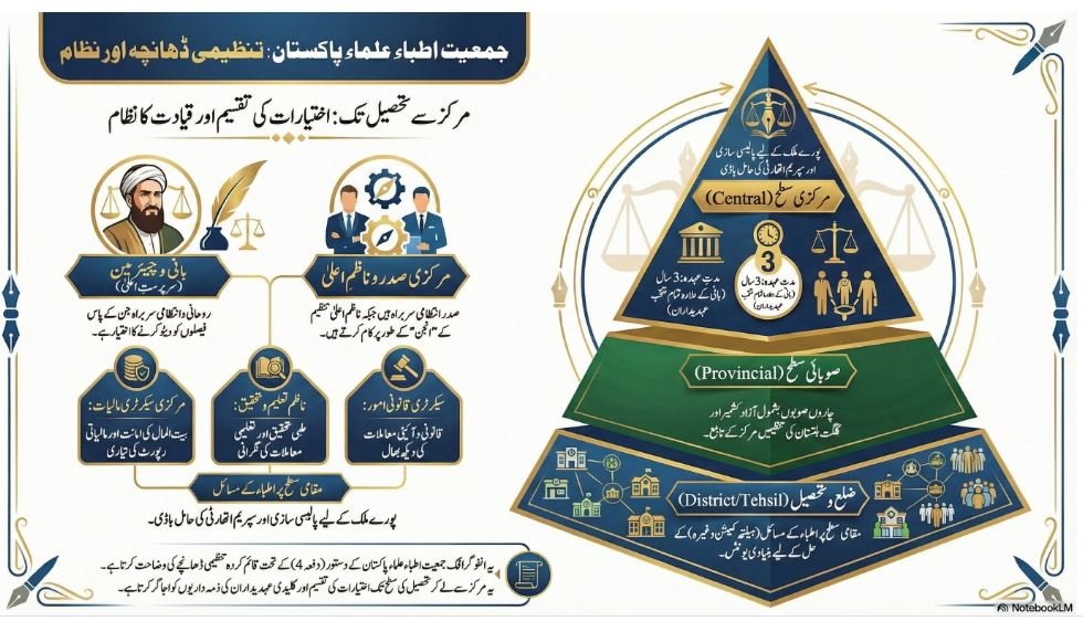 جمعیت اطباء علماء تنظیمی ڈھانچہ